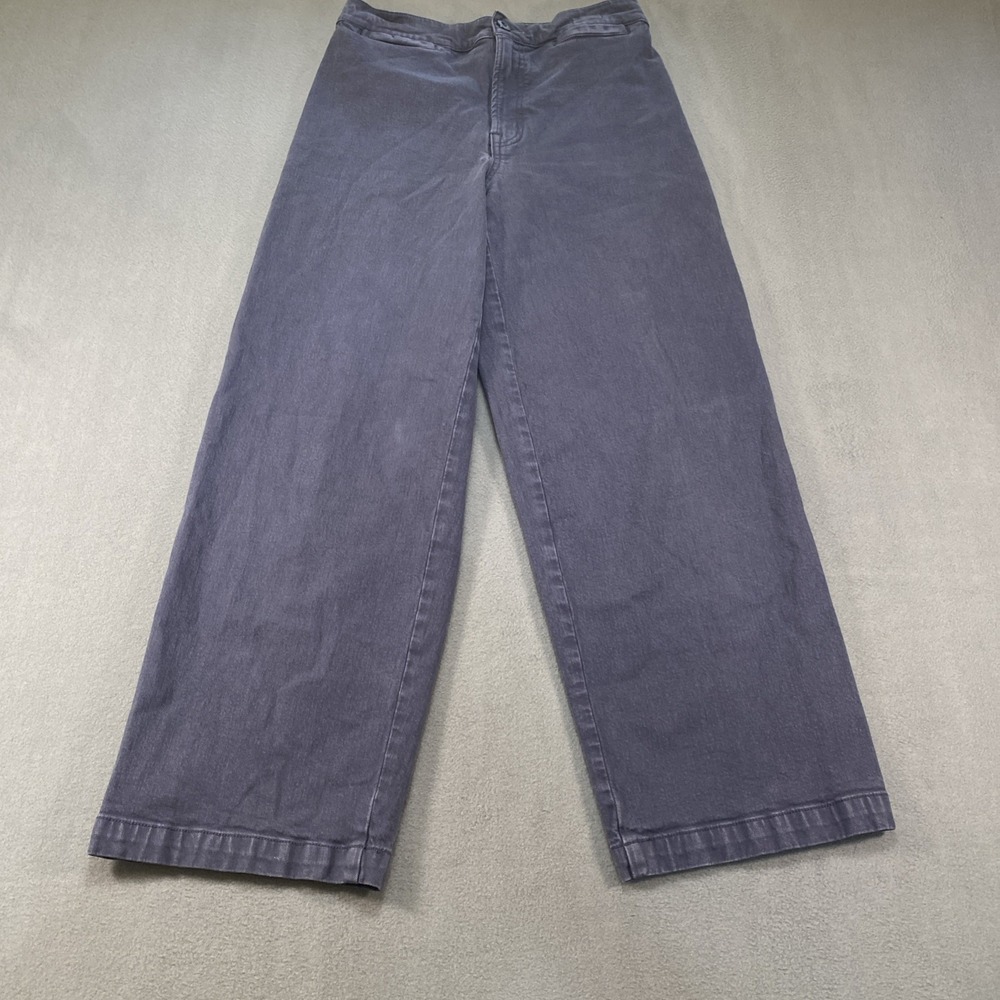 Madewell Womens Emmett Pants Cropped Wide Leg Navy Size 27 Casual Workwear‎